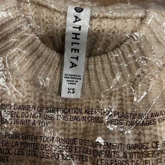 ATHLETA Sierra Wool Knit Crew Sweater NWT $129 - Picture 2 of 6